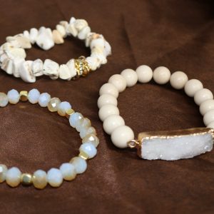 Love Amethyst Rose Whispering Sand Bracelet Set 3pcs